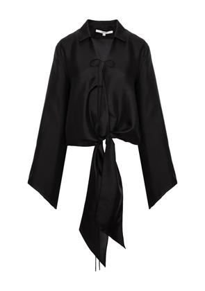 MANURÍ Ami silk shirt - Black