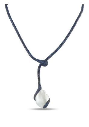 YVEL sapphire baroque pearl necklace - Blue