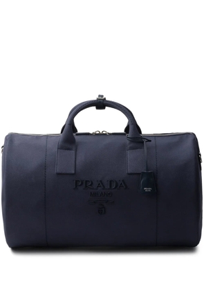 Prada logo-embossed duffle bag - Blue