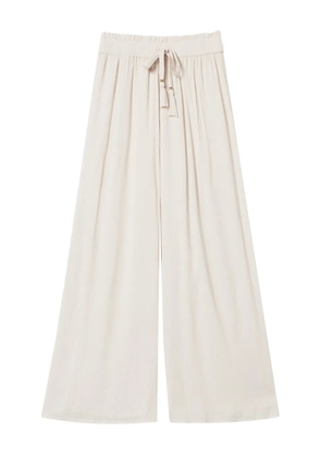 TWINSET crepon palazzo trousers - Neutrals