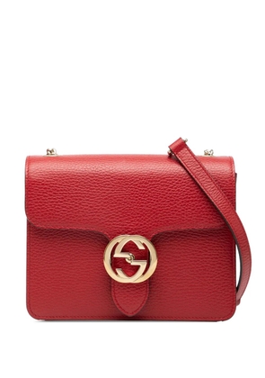 Gucci Pre-Owned 2016-2025 Small Dollar Calfskin Interlocking G crossbody bag - Red
