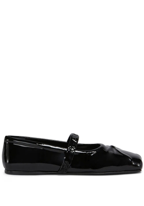 Marni patent-finish ballerina shoes - Black
