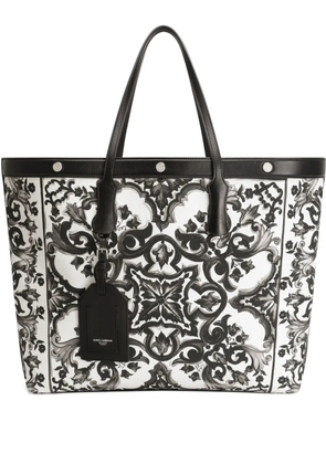 Dolce & Gabbana Majolica-print tote bag - White