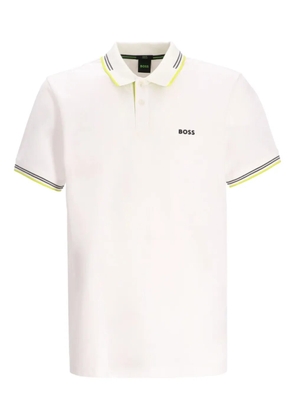 BOSS tipped-collar polo shirt - White