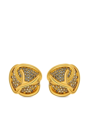 Oscar de la Renta crystal-embellished knot earrings - Gold