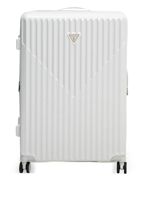 GUESS USA Olbia ridged suitcase - White