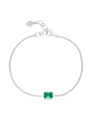 DOWER AND HALL octagon-garnet chain bracelet - Silver