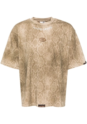 AAPE BY *A BATHING APE® printed T-shirt - Neutrals