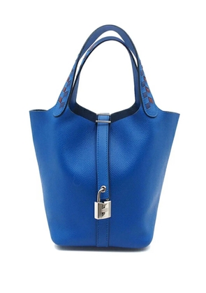 Hermès Pre-Owned 2018 Epsom Tressage Picotin Lock 18 handbag - Blue
