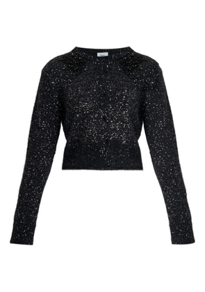 ERDEM floral-appliqué cardigan - Black