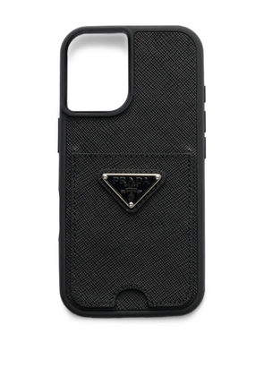 Prada Saffiano leather iPhone 16 case - Black