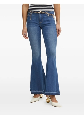 FRACOMINA frayed flared cotton jeans - Blue