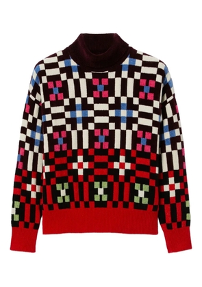La DoubleJ geometric-pattern sweater - Red