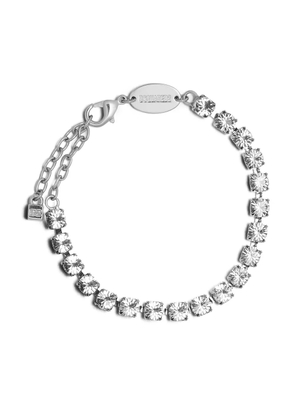 DSQUARED2 logo-engraved metal bracelet - Silver