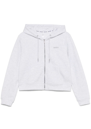 DKNY stud-logo hoodie - Grey