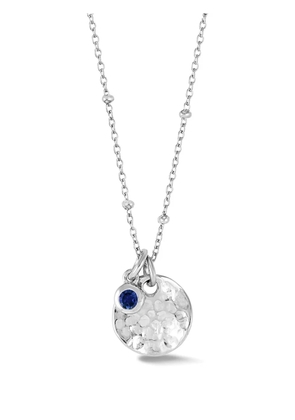 DOWER AND HALL hammered disc sapphire necklace - Silver