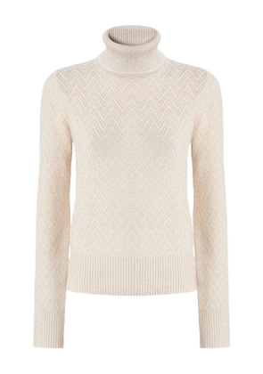 Missoni chevron-pattern turtleneck sweater - Neutrals