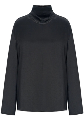 12 STOREEZ high-neck chiffon blouse - Black