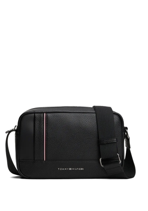 Tommy Hilfiger stripe-detail messenger bag - Black
