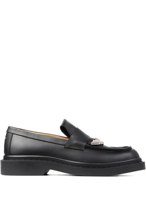 Jimmy Choo Buff tassel-embellished leather loafers - Black