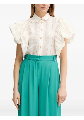 FRACOMINA ruffled shirt - White