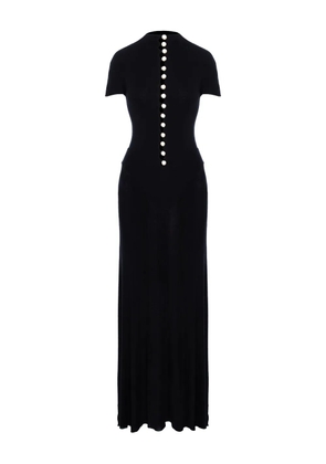 MANURÍ Mia pearl-embellished maxi dress - Black