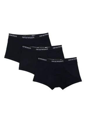 Emporio Armani logo-waistband boxers (set of three) - Blue