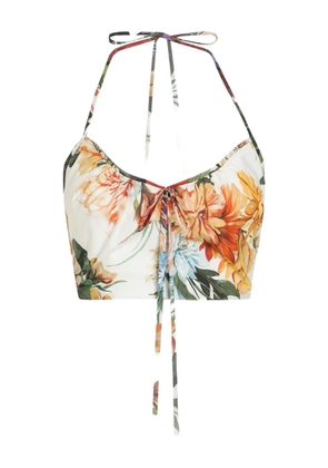 Dolce & Gabbana floral-print cotton top - White