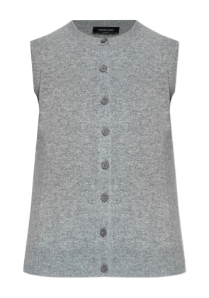 Fabiana Filippi sleeveless buttoned cardigan - Grey