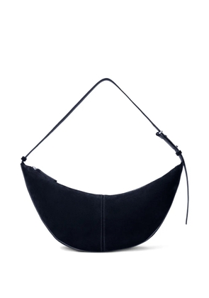 Proenza Schouler Slide crescent-shaped suede shoulder bag - Blue