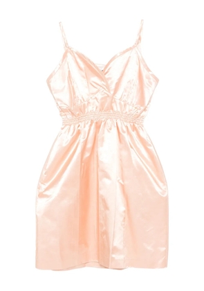 Miu Miu satin spaghetti-strap mini dress - Orange