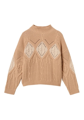 TWINSET cable-knit intarsia jumper - Brown