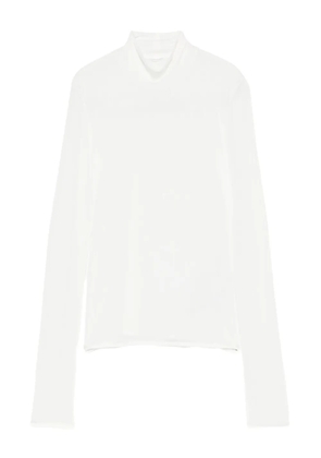 Jil Sander mock-neck long-sleeve top - White