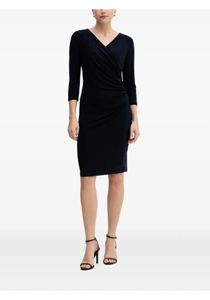 Joseph Ribkoff V-neck ruched midi dress - Blue