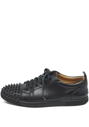 Christian Louboutin Pre-Owned spike leather trainers - Black