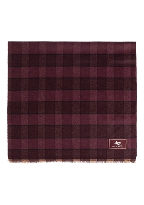 ETRO checked wool scarf - Red