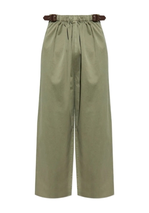 LOEWE belted pleated trousers - Green