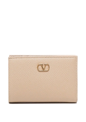 Valentino Garavani V-logo signature leather wallet - Neutrals