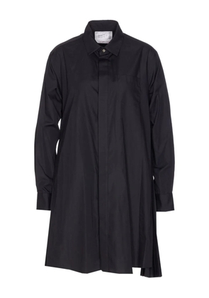 sacai button-down mini shirt dress - Black