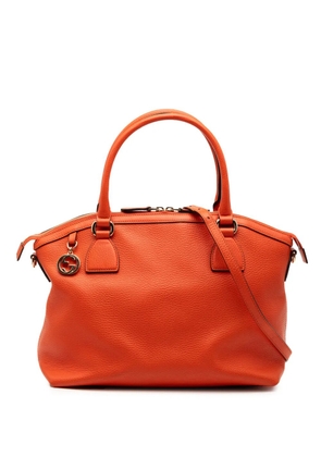 Gucci Pre-Owned 2000-2015 Medium Leather GG Charm Dome satchel - Orange