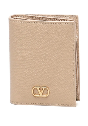 Valentino Garavani V-logo Signature leather wallet - Neutrals