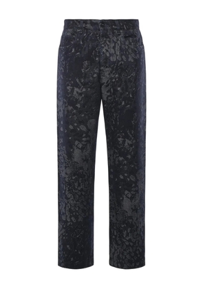 FENDI jacquard jeans - Blue