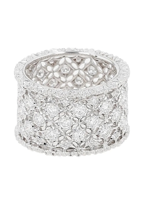 Buccellati 2010's diamond sleeve ring - Silver