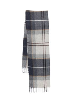 Barbour check-pattern scarf - Grey