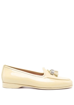 Santoni rhinestone-embellished loafers - Yellow