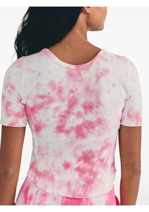 LoveShackFancy tie-dye button-detail T-shirt - Pink