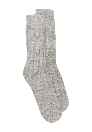 Birkenstock ribbed-ankle socks - Grey
