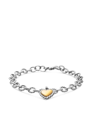 David Yurman 18kt yellow gold and sterling silver Cable Collectibles Cookie Classic Heart bracelet (4.5mm)