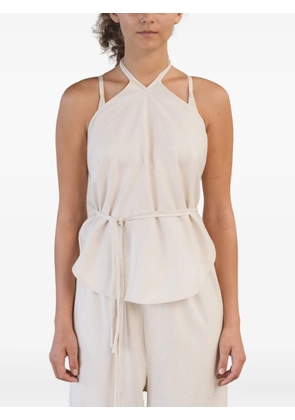 Baserange Mar halterneck top - Neutrals