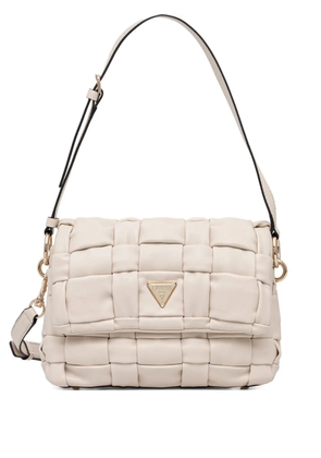 GUESS USA Marion quilted logo cross body bag - Neutrals